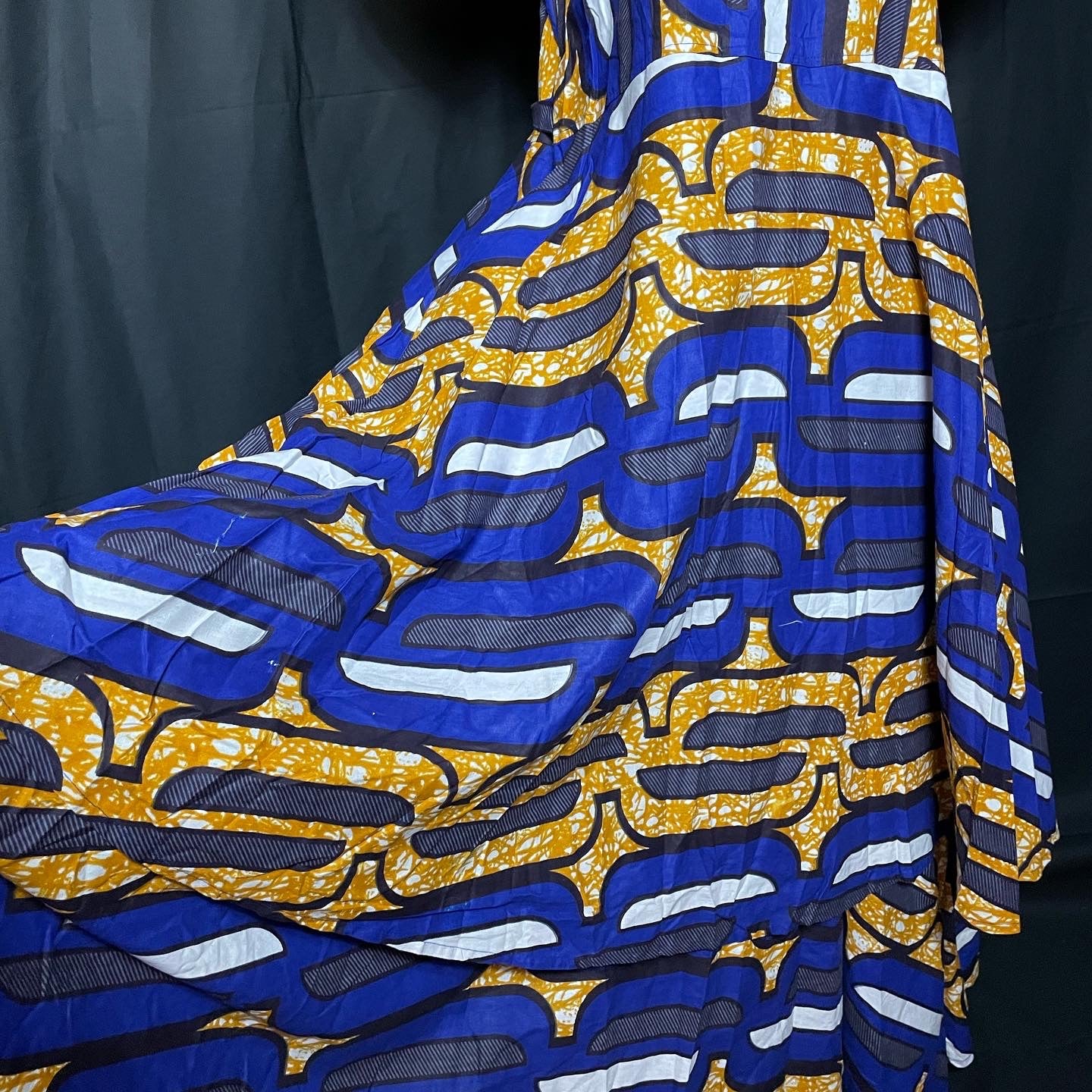 Multi-Layer Blue and Gold Dress