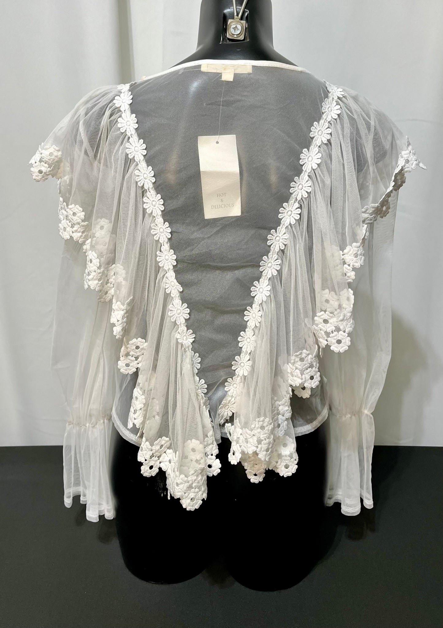 White Sheer & Flare Top