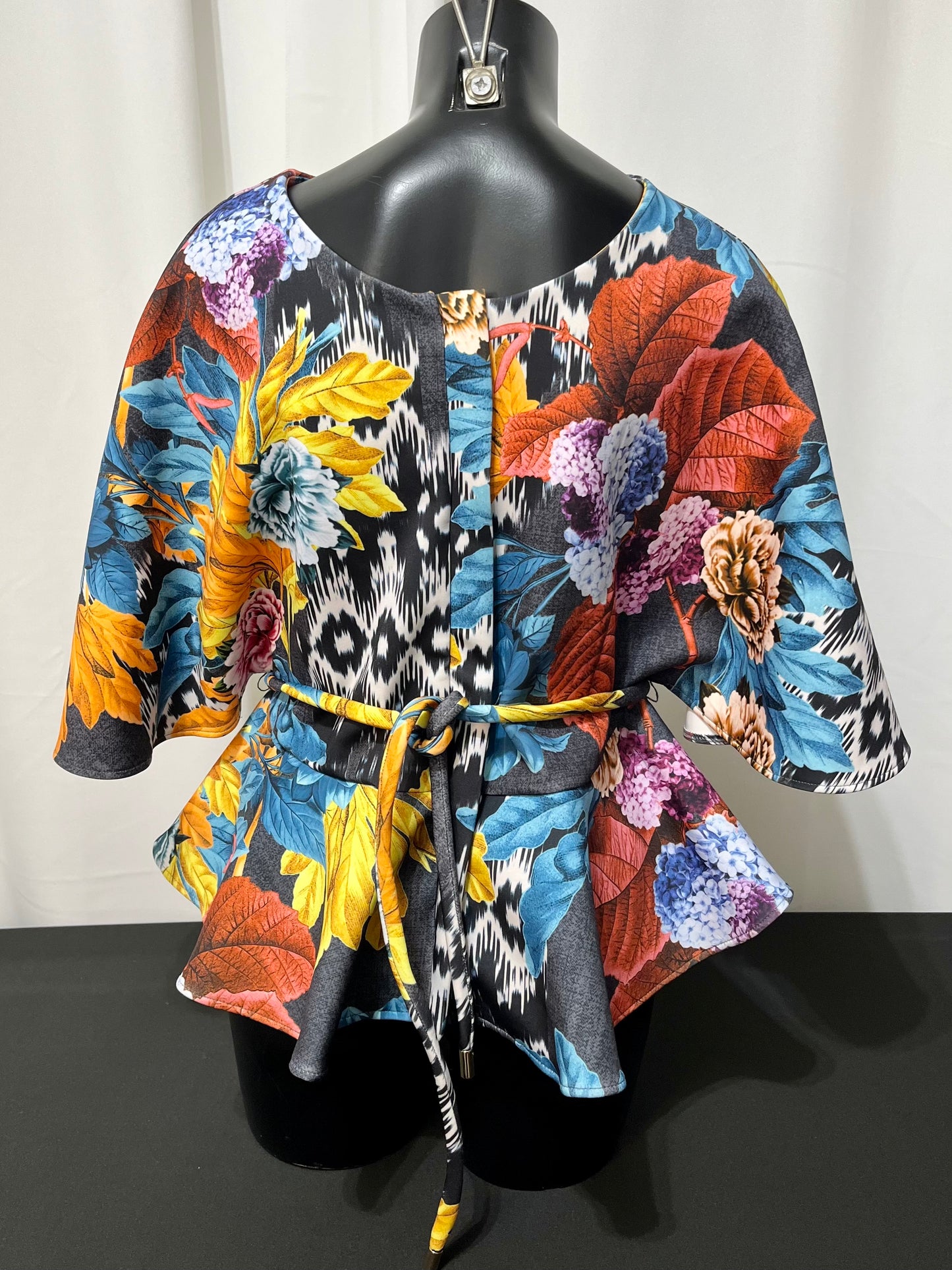 Multicolor Zip Up Top