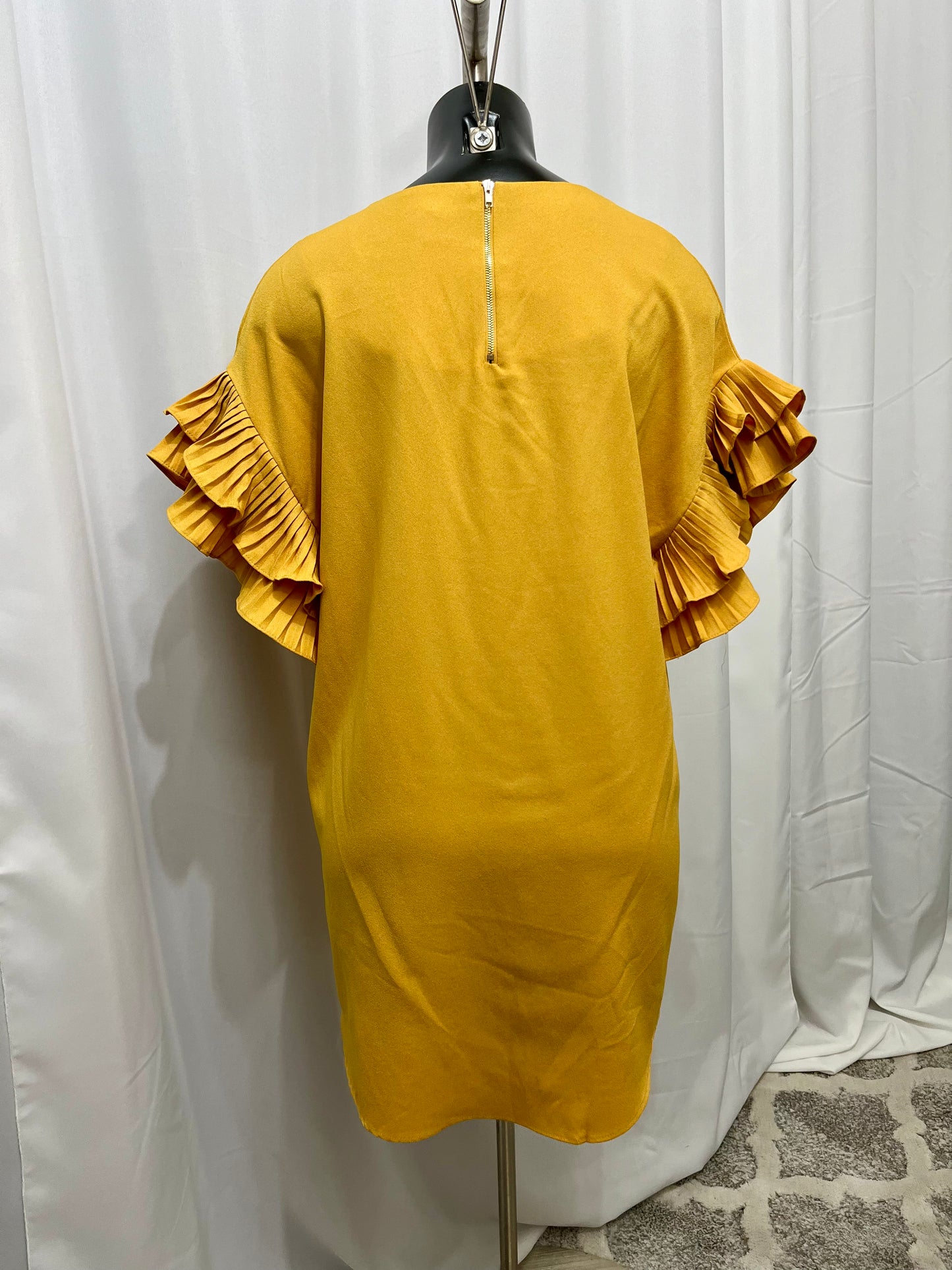 Mustard Color Ruffle Arm Top