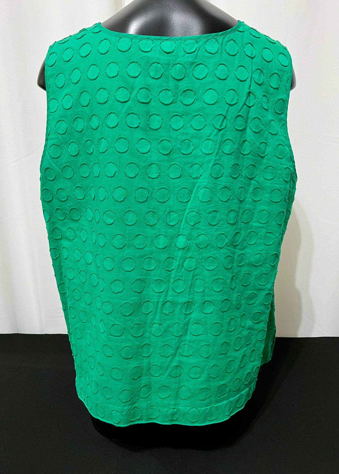 Circles Green Sleeveless Top