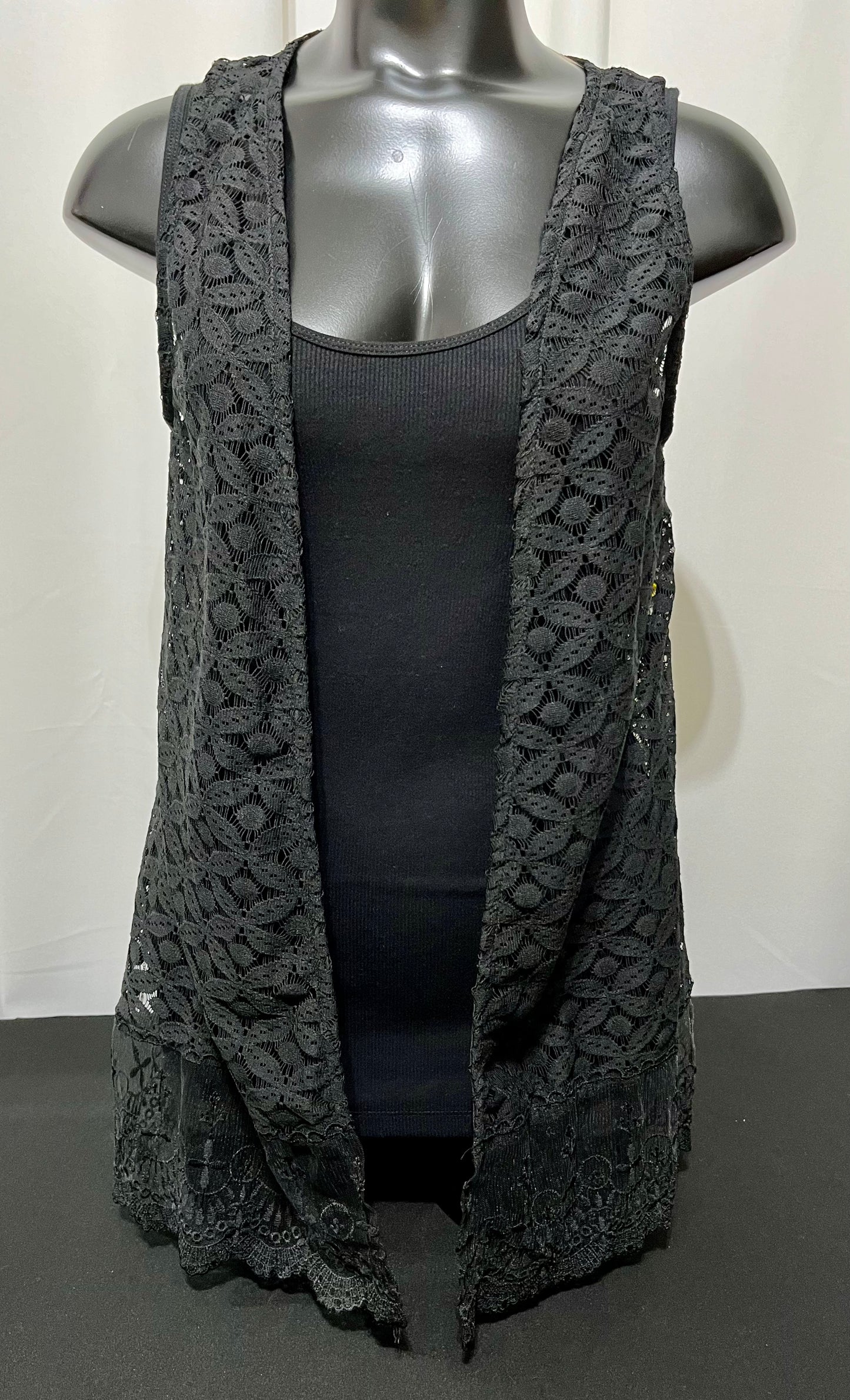 Black Sheer Open Top