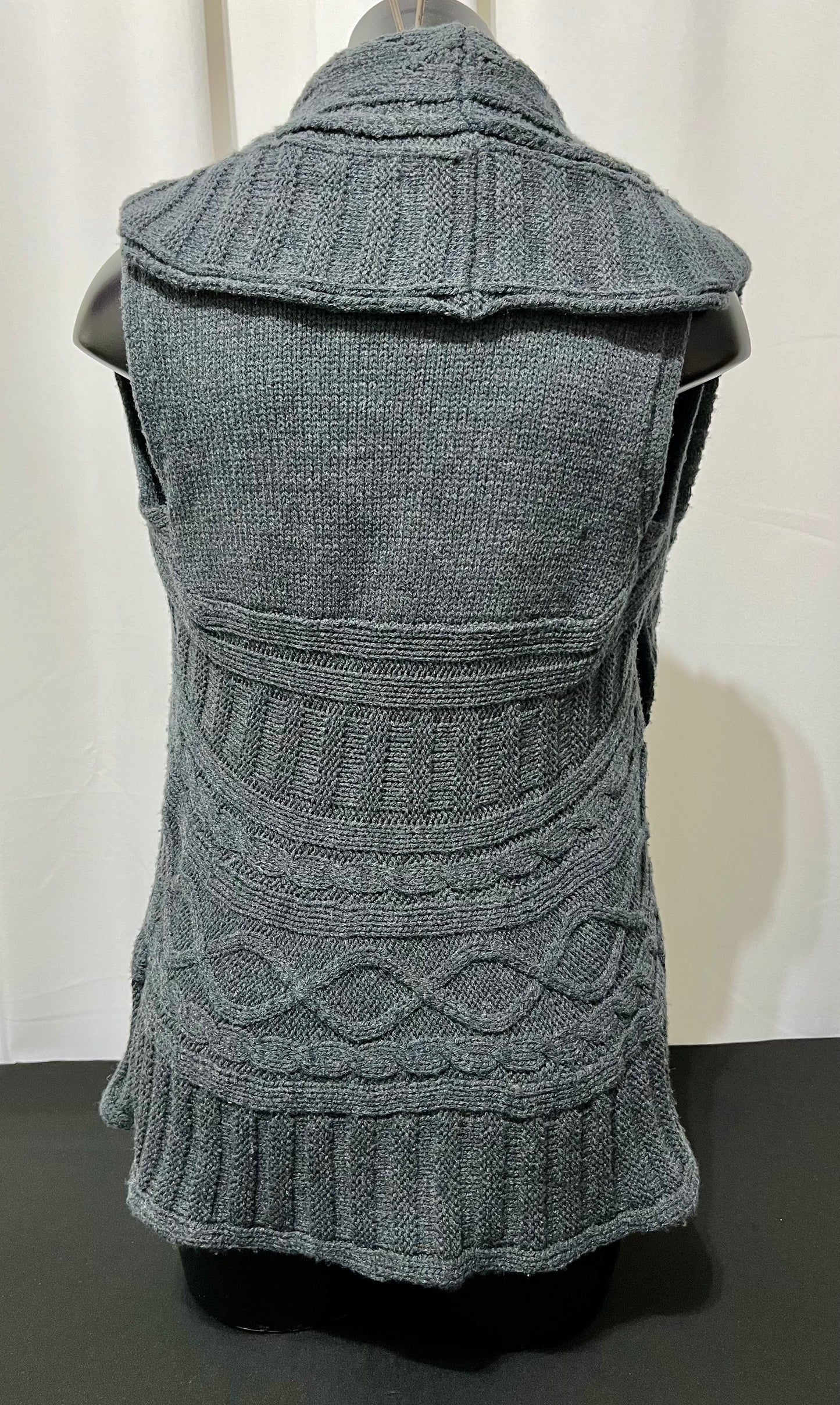 Grey Open Sweater Top