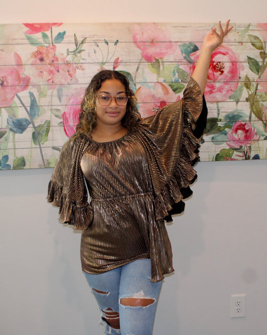 Gold Flare Top