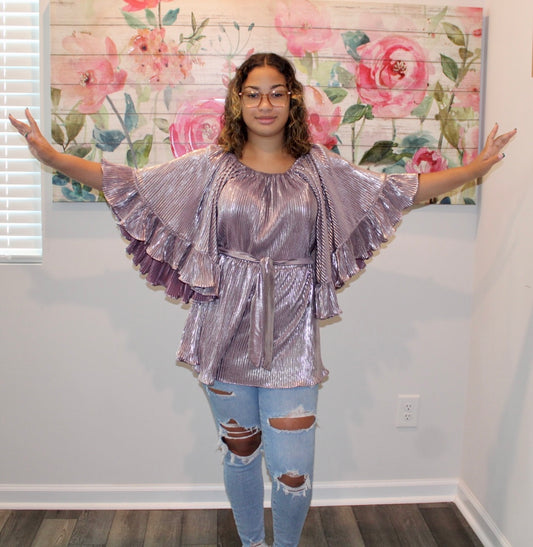 Lavender Flare Top