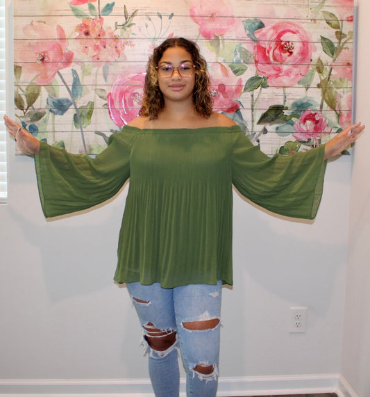 Green Free Flow Top