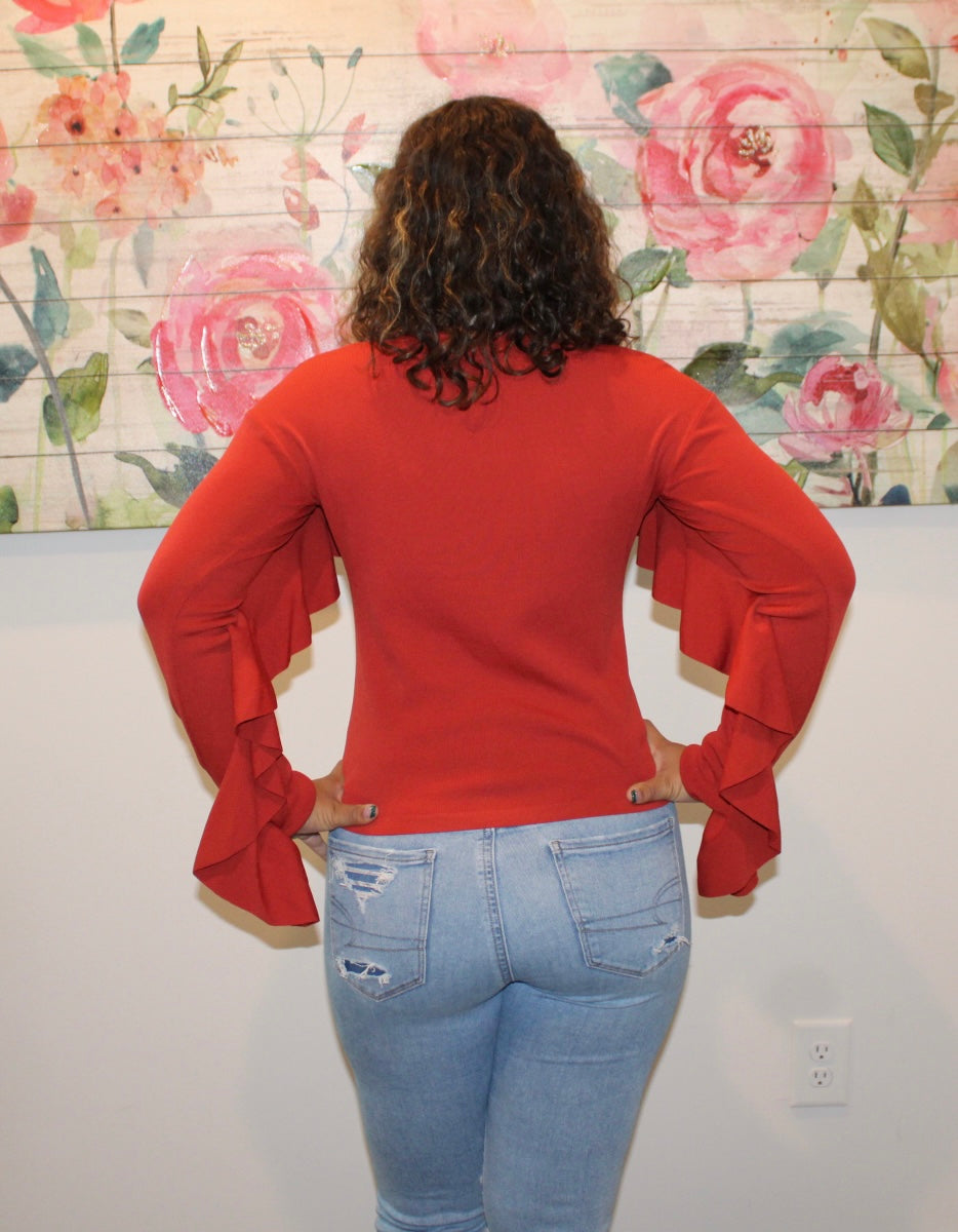 Rust Flare Top