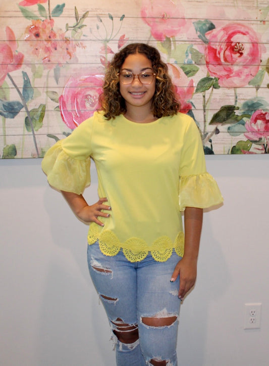 Yellow Flare Top