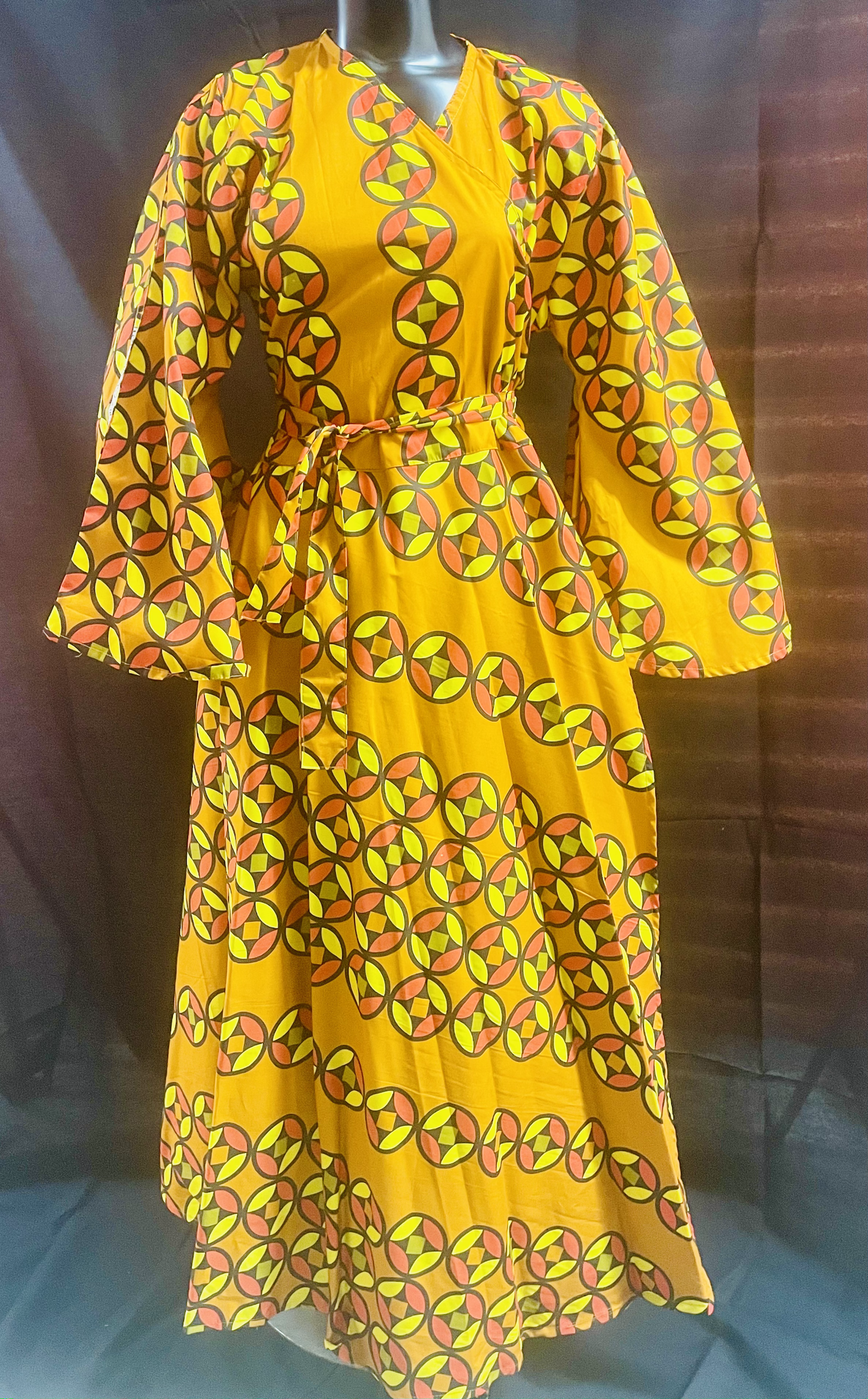 Long Wrap Dress - Mocha