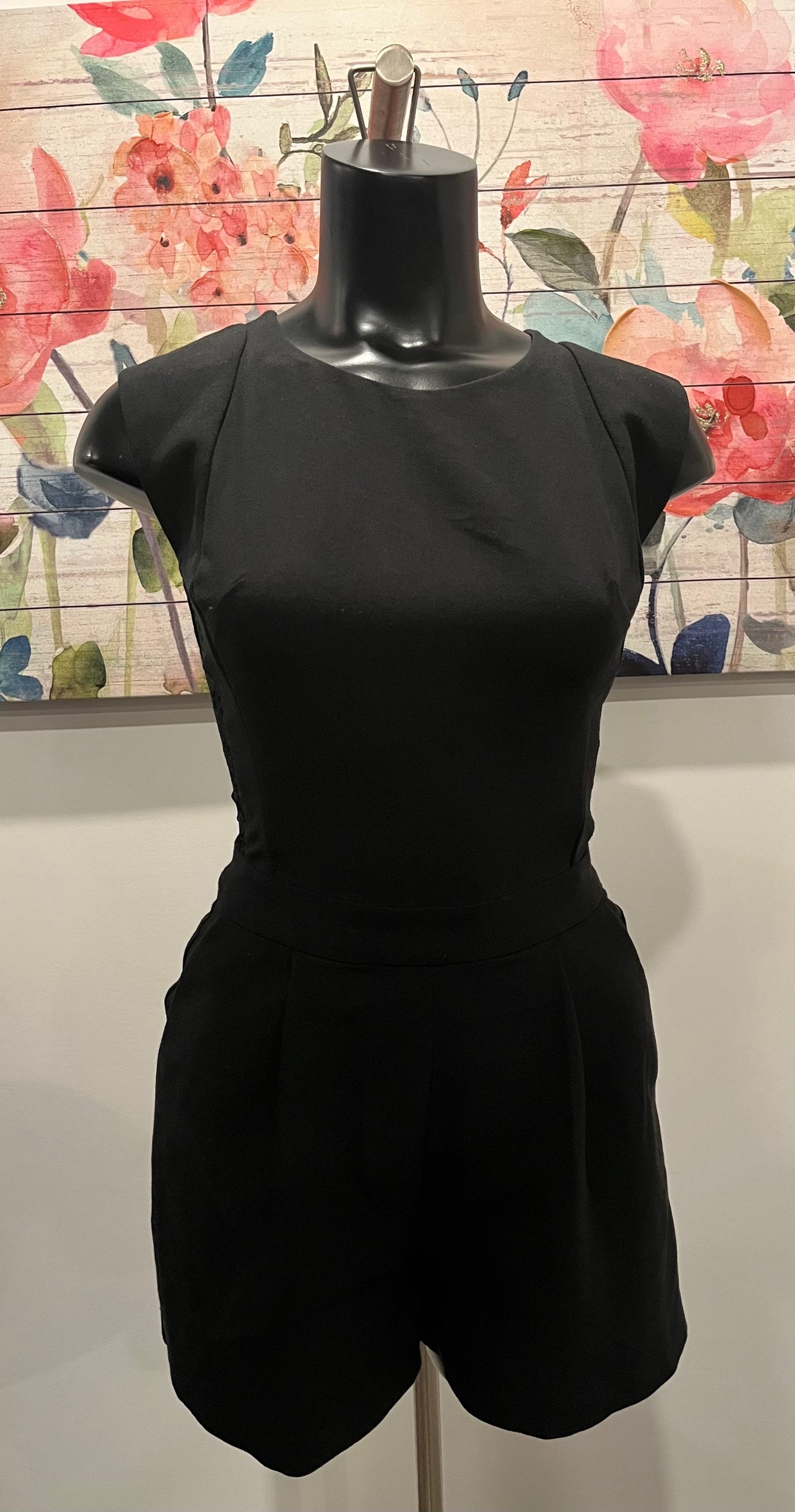 Black Double Zero Shorts One Piece