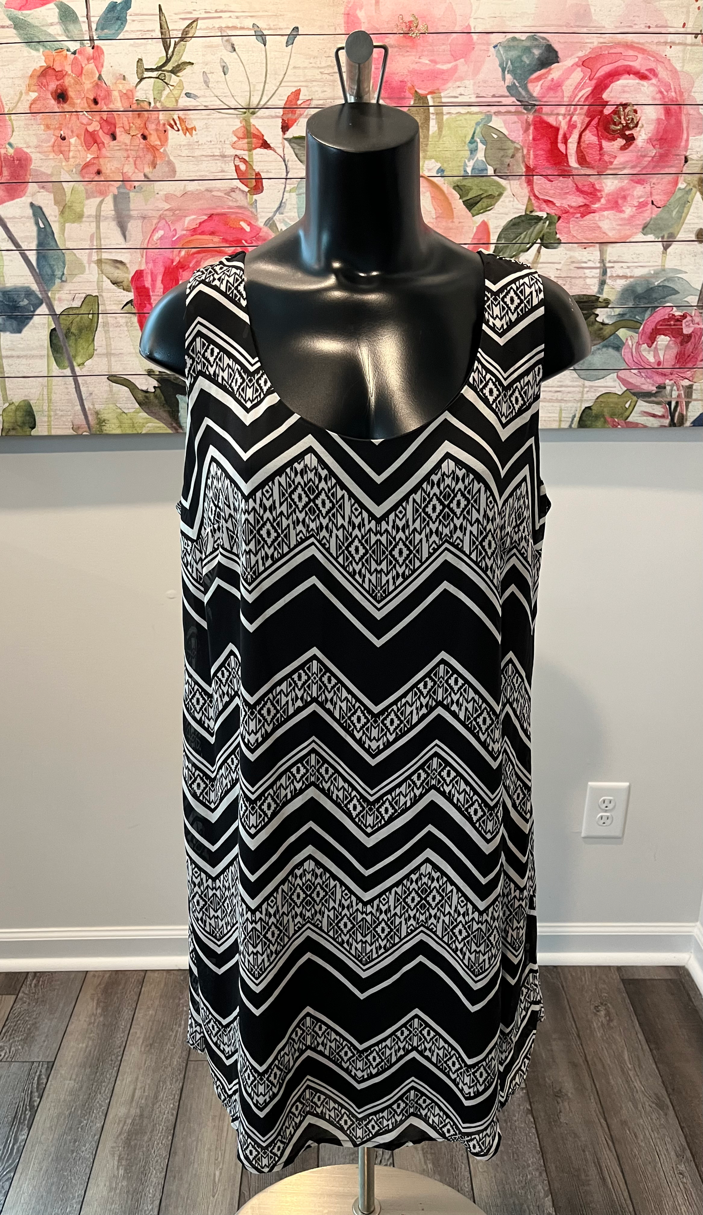 Black & White Heart Soul Dress Plus