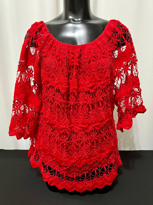 Red Lace Top