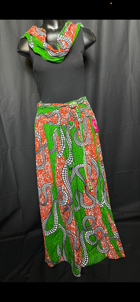 Green & Orange Skirt