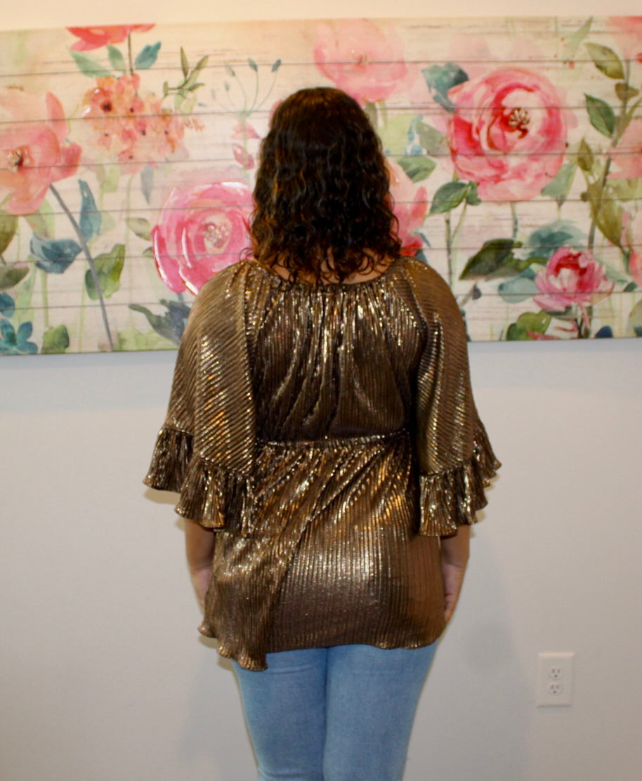 Gold Flare Top