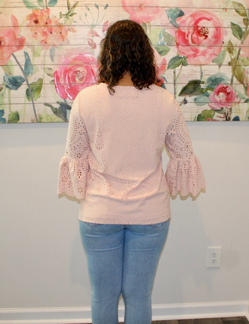 Dramatic Arms Soft Pink Top