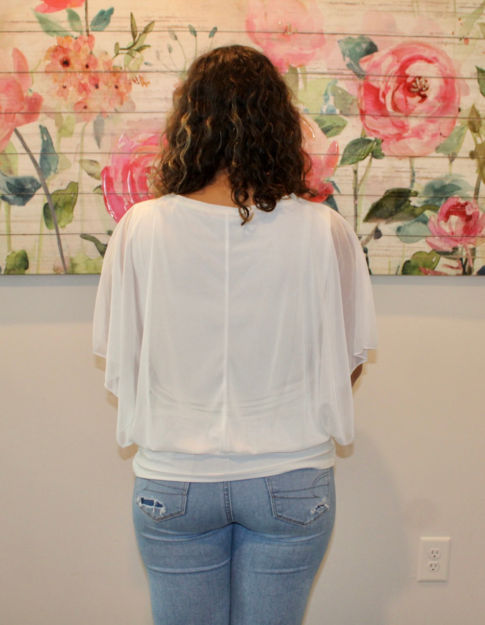 White Sheer Layer Top