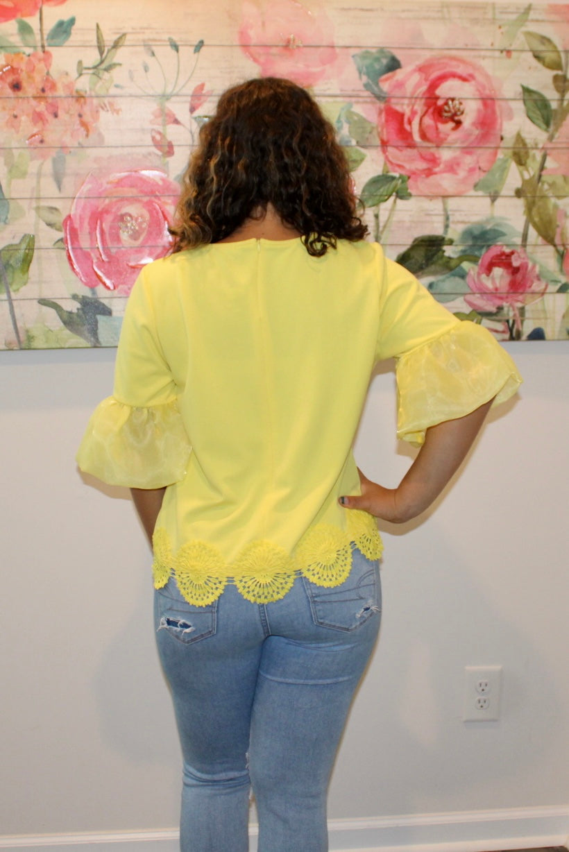 Yellow Flare Top