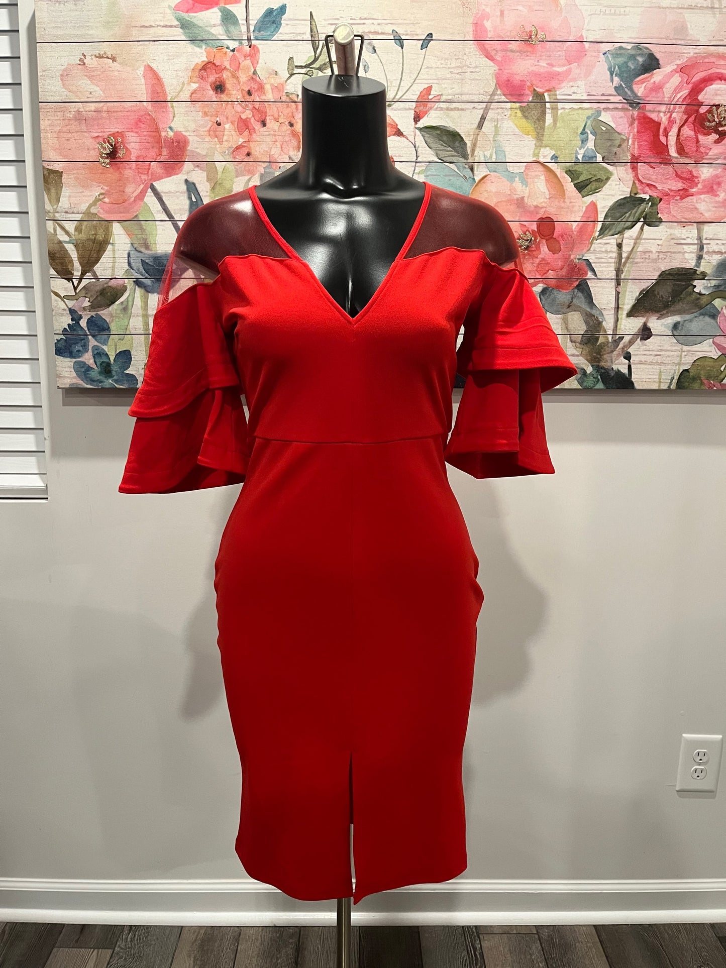 Red Entry Short Dress
