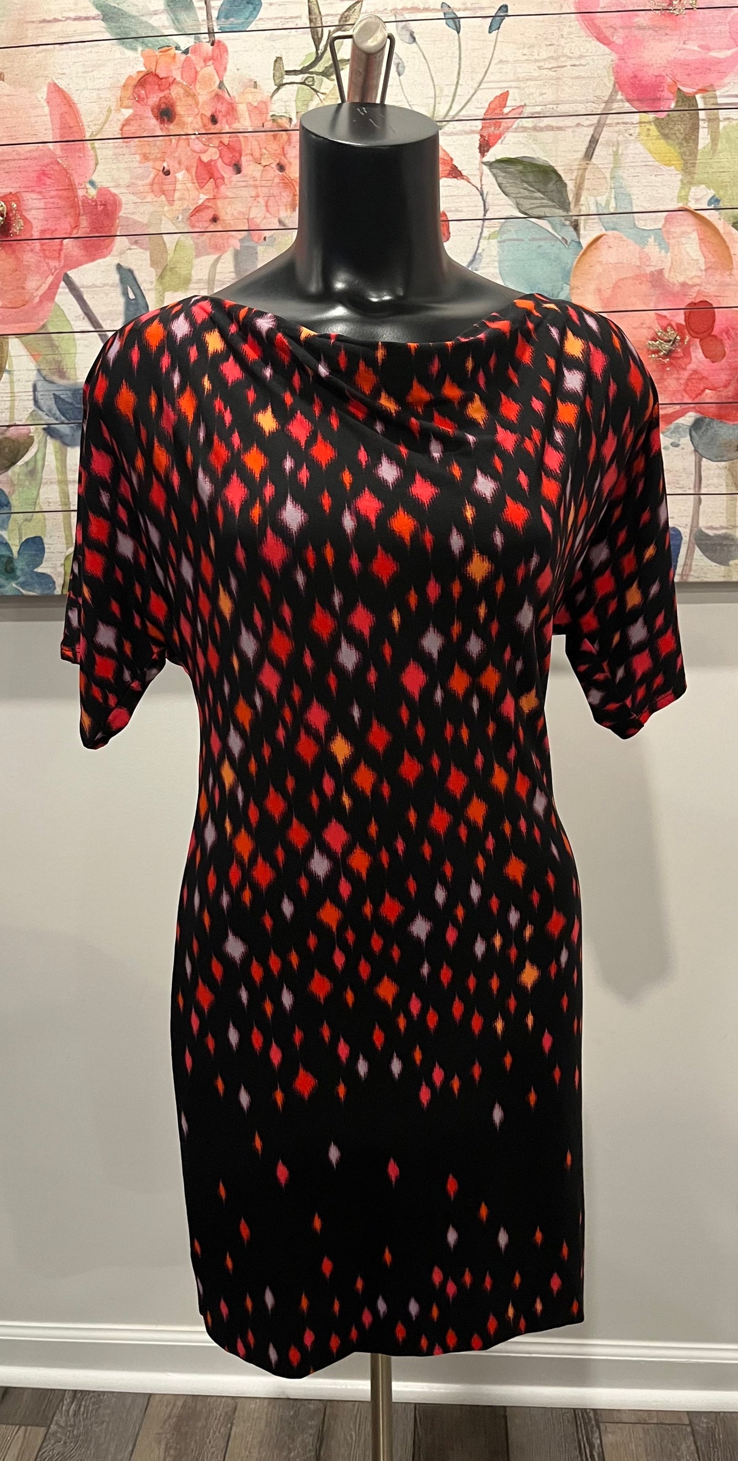 Polka Dot Red & Black London Times Dress - Petite