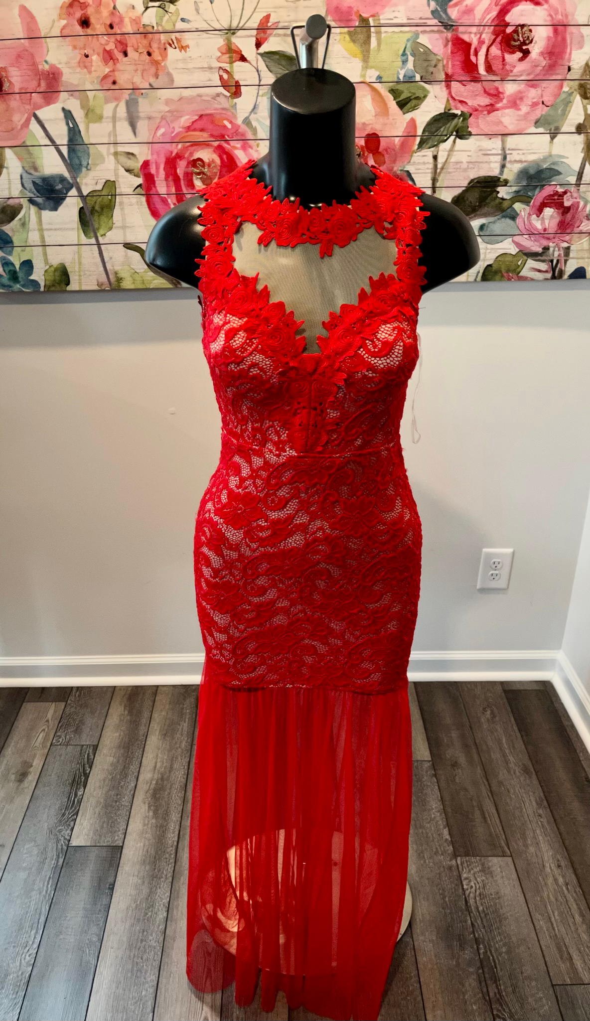 Red Entry Long Dress